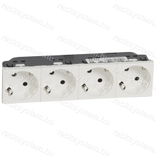 LEGRAND Legrand 077254 Program Mosaic 4x2P+F aljzat, sínezett, rugós, fehér villanyszerelés