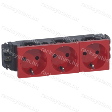 LEGRAND Legrand 077613 Program Mosaic 3x2P+F DLP aljzat, sínezett, csavaros, piros villanyszerelés