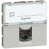 LEGRAND Legrand 079455 Program Mosaic LCS2 RJ45 aljzat Cat.5e FTP, 2 mod, alumínium