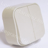 LEGRAND Legrand Forix IP20 falon kívüli kettős egypólusú kapcsoló, 10 AX - 250 V~ bézs