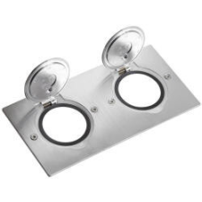 LEGRAND Mini téglalap alakú padlódoboz csatlakozóaljzathoz, rozsdamentes acél LEGR-089702 (67041) villanyszerelés