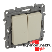 LEGRAND Niloé csillárkapcsoló ellenőrzőfénnyel, körömmel, bézs NB764606E villanyszerelés
