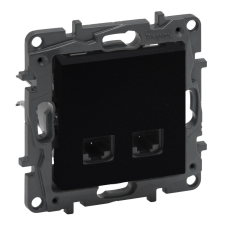 LEGRAND NILOÉ STEP 2xRJ45 Cat.6 UTP FEKETE villanyszerelés