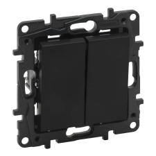  Legrand Niloé Step 863508 kettős váltókapcsoló, 10AX, fekete (Legrand 863508) villanyszerelés