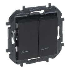 LEGRAND Niloé Step fekete 105JF csillárkapcsoló jelzőfénnyel, 10AX 863515B Legrand villanyszerelés