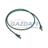 LEGRAND patch kábel, RJ45-RJ45, Cat6, árnyékolt (F/UTP), AWG26, LSZH (LSOH), zöld, d: 6mm, 2 méter, LCS2