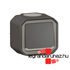  Legrand Plexo 55 falon kívüli váltókapcsoló jelzőfénnyel 10A, összeszerelt, antracit, Legrand 069736L villanyszerelés