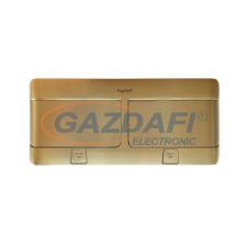 LEGRAND Pop-up felnyíló süllyesztett padlódoboz 6 (2×3) modul, sárgaréz, üres villanyszerelés