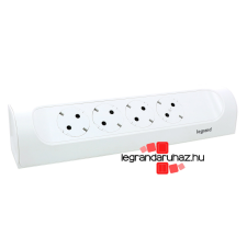 LEGRAND Sarokba illeszkedő elosztósor 4x2P+F, vezeték nélkül, fehér, Legrand 694503 hosszabbító, elosztó