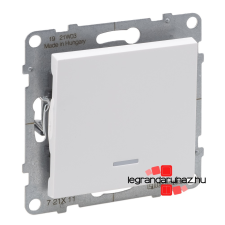 LEGRAND Suno egypólusú kapcsoló jelzőfénnyel 10 AX fehér, Legrand 721111 villanyszerelés
