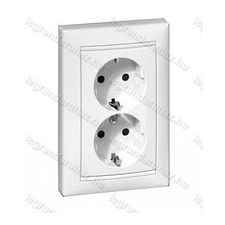 LEGRAND Valena 2X2P+F csatlakozóaljzat fehér 774400 villanyszerelés