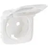 LEGRAND Valena Allure 2P+F Csatlakozóaljzat Burkolat, Csapfedeles, Fehér 754845-Legrand