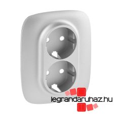 LEGRAND Valena Allure 2x2P+F aljzat monobloc burkolat + kerettel, Alumínium 754957 villanyszerelés
