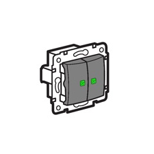 LEGRAND Valena csillár kapcsoló jelzőfény (250V~/10AX) alumínium villanyszerelés