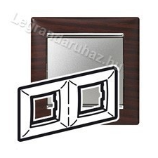 LEGRAND Valena kettős keret vízszintes Wenge dekor / Ezüst 770372 villanyszerelés