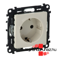 LEGRAND Valena Life 2P+F csatlakozóaljzat gyermekvédelem nélkül, rugós vezetékbekötéssel elefántcsont 753221 villanyszerelés