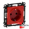 LEGRAND Valena Life 2P+F csatlakozóaljzat gyermekvédelemmel, rugós vezetékbekötéssel, piros betéttárcsával, nem reteszelt 753129