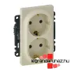 LEGRAND Valena Life 2x2P+F csatlakozóaljzat gyermekvédelem nélkül, egybeépített burkolattal, keret nélkül, rugós elefántcsont 753227