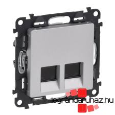 LEGRAND Valena Life 2xRJ45 Cat. 6 UTP csatlakozóaljzat alumínium 753343 villanyszerelés
