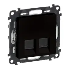 LEGRAND VALENA LIFE 2xRJ45 Cat.6A STP FEKETE villanyszerelés