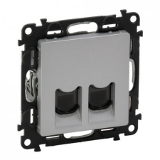 LEGRAND Valena Life 2xRJ45 UTP Cat5e aljzat alumínium (753341) villanyszerelés