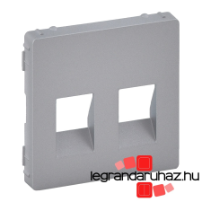 LEGRAND Valena Life kettős hangszóró-csatlakozóaljzat burkolat, 4 kivezetéssel alumínium 755372 villanyszerelés