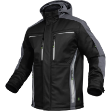 Leib Flex Fekete/Szürke Hőtükrös Téli Softshell Kabát - XS