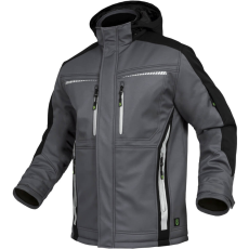 Leib Flex Szürke/Fekete Hőtükrös Téli Softshell Kabát - 7XL