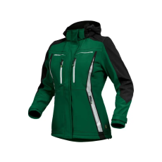 LEIBWACHTER LEIB flex női átmeneti softshell kabát zöld-fekete -36 leibwächter munkavédelmi ruházat