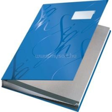 Leitz Aláírókönyv, A4, 18 részes, karton, "Design", kék (LEITZ_57450035) aláírókönyv