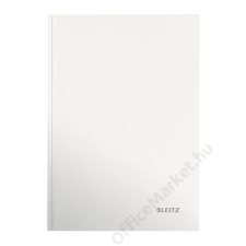 Leitz Beíró, A4, kockás, 80 lap, keményfedeles, lakkfényű, LEITZ Wow, fehér (E46261001) füzet