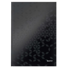 Leitz Beíró, A4, kockás, 80 lap, keményfedeles, LEITZ Wow , fekete füzet