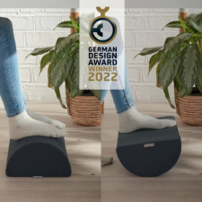 Leitz COSY Ergo asztali lábtámasz, bársony szürke irodai lábtartó