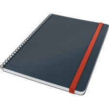 Leitz COSY Soft touch B5 bársony szürke kockás spirálfüzet (kzk1137187) füzet
