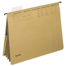 Leitz Függőmappa, gyorsfűzős, karton, A4, LEITZ "Alpha kombi", natúr, 25db/cs mappa