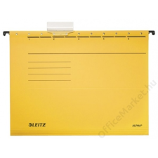 Leitz Függőmappa, karton, A4, LEITZ, Alpha Standard, sárga (E19850015) mappa