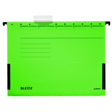 Leitz Függőmappa, oldalvédelemmel, karton, A4, LEITZ "Alpha", zöld, 25db/cs mappa