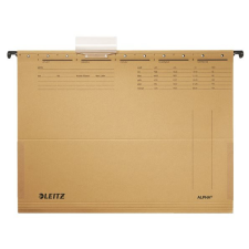 LEITZ Függőmappa, oldalvédelemmel, karton, A4, LEITZ "Alpha", natúr mappa