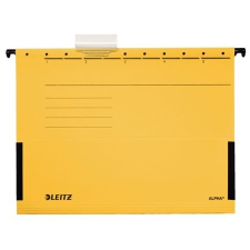Leitz Függőmappa, oldalvédelemmel, karton, A4, LEITZ &quot;Alpha&quot;, sárga mappa