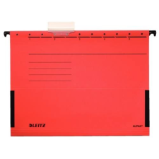 Leitz Függőmappa oldalvédelemmel Leitz Alpha Standard  A/4 karton 25/dob piros mappa