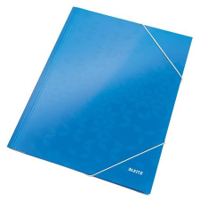 Leitz Gumis mappa, 15 mm, karton, A4, LEITZ &quot;Wow&quot;, kék mappa