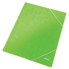 Leitz Gumis mappa, 15 mm, karton, A4, LEITZ Wow, zöld (E39820054) irattartó