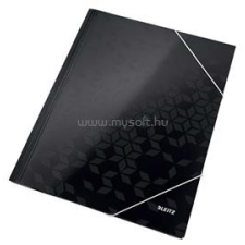 Leitz Gumis mappa, 15 mm, karton, A4, "Wow", fekete (LEITZ_39820095) mappa