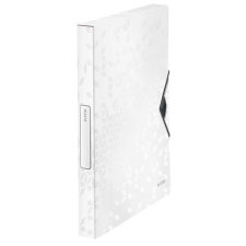 Leitz Gumis mappa, 30 mm, PP, A4, LEITZ &quot;Wow Jumbo&quot;, fehér mappa