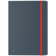 Leitz Gumis mappa, extra tasakkal, PP, A4, LEITZ "Cosy", bársonyszürke mappa