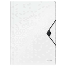 Leitz Gumis mappa, PP, A4, LEITZ "Wow", fehér mappa