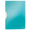 Leitz Gyorsfűző, klipes, PP, A4, LEITZ "Wow ColorClip" jégkék