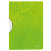 Leitz Gyorsfűző, klipes, PP, A4, LEITZ Wow ColorClip, zöld (E41850054)