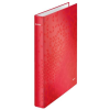 Leitz Gyűrűs könyv, 2 gyűrű, D alakú, 40 mm, A4 Maxi, karton, LEITZ "Wow", piros