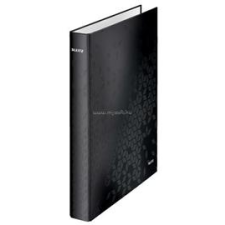 Leitz Gyűrűs könyv, 2 gyűrű, D alakú, 40 mm, A4 Maxi, karton, "Wow", fekete (LEITZ_42410095) gyűrűskönyv